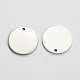 Flat Round Stainless Steel Stamping Blank Tag Pendants US-STAS-L166-04-1