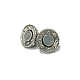 Alloy Rhinestone Magnetic Clasps with Loops US-BSAHH050-3
