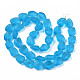 Transparent Frosted Glass Beads Strands US-FGLA-S001-02-2
