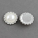 Shining Flatback Half Round Brass ABS Plastic Imitation Pearl Cabochons US-RB-S020-07-A11-1