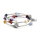 Three Loops Natural Gemstone Beaded Wrap Bracelets US-BJEW-JB02331-03-1
