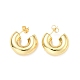 Rack Plating Brass C-shape Stud Earrings US-EJEW-G288-32D-G-1
