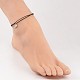 Trendy Waxed Cotton Cord Anklets US-AJEW-AN00121-01-4
