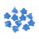 Blue Frosted Transparent Acrylic Flower Beads US-X-PLF018-10-1
