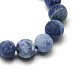 Frosted Natural Sodalite Round Bead Strands US-G-M064-8mm-01-2