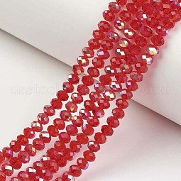 Electroplate Glass Beads Strands US-EGLA-A034-T6mm-L05