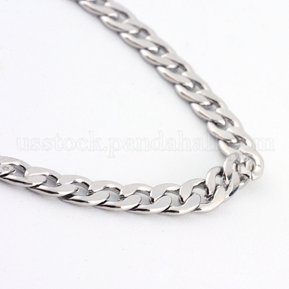 201 Stainless Steel Curb Chains  Necklaces US-NJEW-R063-39P-1