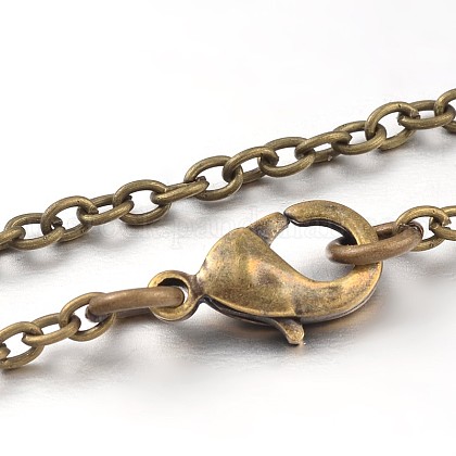 Iron Cable Chain Necklace Making US-NJEW-JN01385-02-1