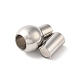 Smooth 304 Stainless Steel Magnetic Clasps with Glue-in Ends US-MC086-2