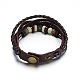 Leather Cord Multi-strand Bracelets US-BJEW-M152-03B-2