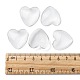 Transparent Glass Heart Cabochons US-GGLA-R021-25mm-5