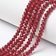 Opaque Solid Color Glass Beads Strands US-EGLA-A034-P8mm-D02-1
