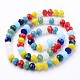 Electroplate Pearl Luster Plated Imitation Jade Glass Faceted Rondelle Beads Strands US-EGLA-F020-02-6mm-2