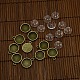 12mm Domed Transparent Glass Cabochons and Antique Bronze Tibetan Style Pendant Cabochon Settings US-DIY-X0158-AB-FF-1