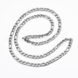 304 Stainless Steel Figaro Chain Necklaces US-NJEW-H445-20P