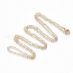 Brass Cable Chain Necklace Making US-MAK-T006-05KC