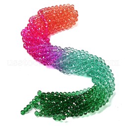 Transparent Painted Glass Beads Strands US-DGLA-A034-T8mm-A03