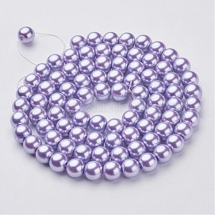 Glass Pearl Beads Strands US-HY-10D-B25-1