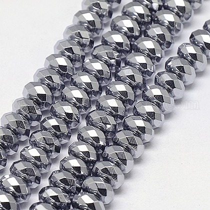 Electroplate Non-magnetic Synthetic Hematite Beads Strands US-G-J160-E-01-1