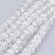 Spray Painted Crackle Glass Beads Strands US-CCG-Q001-6mm-01-1