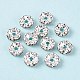 Brass Rhinestone Spacer Beads US-RB-A014-L8mm-01S-2