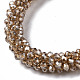 Faceted Transparent Glass Beads Stretch Bracelets US-BJEW-S144-002B-03-3
