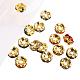 Golden Plated Brass Rhinestone Spacer Beads US-RB-PH0001-12G-NF-3