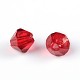 Faceted Bicone Transparent Acrylic Beads US-DBB6mm06-3