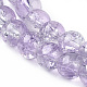 Spray Painted Crackle Glass Beads Strands US-CCG-Q002-6mm-02-3