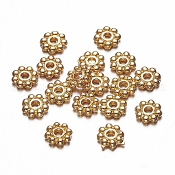 Alloy Daisy Spacer Beads US-PALLOY-L166-31G