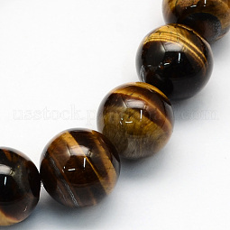 Natural Tiger Eye Round Beads Strands US-G-S177-8mm
