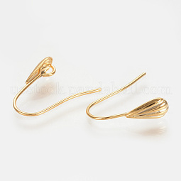 Brass Earring Hooks US-KK-S336-42G