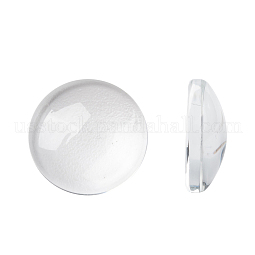 Transparent Glass Cabochons US-GGLA-R026-14mm