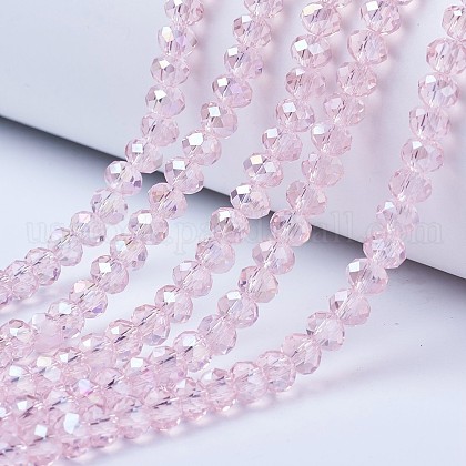 Electroplate Glass Beads Strands US-EGLA-A034-T8mm-B12-1