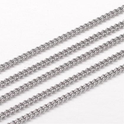 304 Stainless Steel Curb Chains US-CHS-K004-04P-0.6mm-1