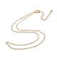 Brass Cable Chain Necklaces US-NJEW-K123-05G-2