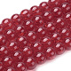 Spray Painted Crackle Glass Beads Strands US-CCG-Q001-6mm-13-1
