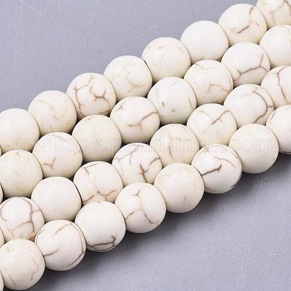 Synthetic Magnesite Beads Strands US-TURQ-S192-6mm-1-1