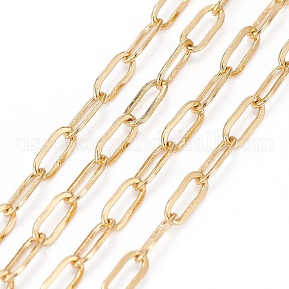 Soldered Brass Paperclip Chains US-CHC-G005-06G-1