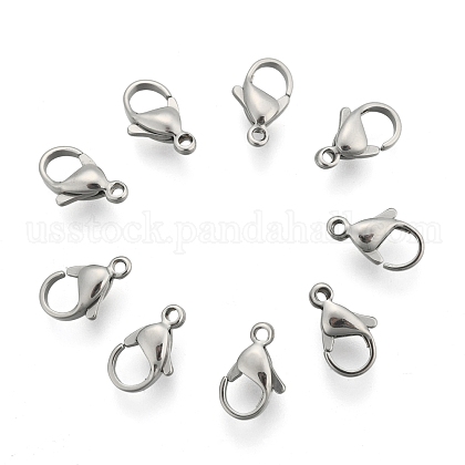 304 Stainless Steel Lobster Claw Clasps US-X-STAS-AB11-1-1