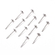 316 Surgical Stainless Steel Flat Round Blank Peg Stud Earring Settings US-STAS-R073-03-3