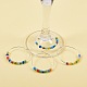 PandaHall Elite Brass Wine Glass Charm Rings Hoop Earrings US-KK-PH0028-01S-5