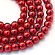 Baking Painted Pearlized Glass Pearl Round Bead Strands US-HY-Q003-4mm-51-1