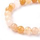 Natural Topaz Jade Beads Stretch Bracelets US-BJEW-F380-01-B07-2