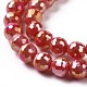 Electroplate Opaque Solid Color Glass Beads Strands US-GLAA-E036-11E-4