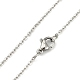 Classic Plain 304 Stainless Steel Mens Womens Cable Chains Necklaces US-STAS-S029-02-4