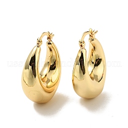 Rack Plating Brass Chunky Hoop Earrings for Women US-EJEW-G288-35B-G