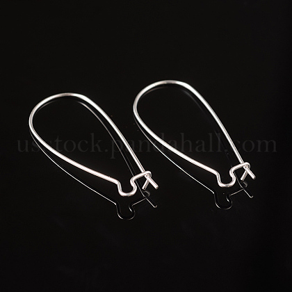 Brass Hoop Earrings Findings Kidney Ear Wires US-EC221-S-1