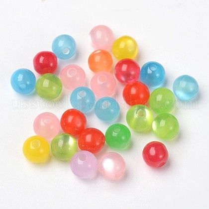 Imitated Cat Eye Resin Beads US-RB001Y-1