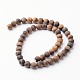 Frosted Round Natural Tiger Eye Bead Strands US-G-J346-15-8mm-2